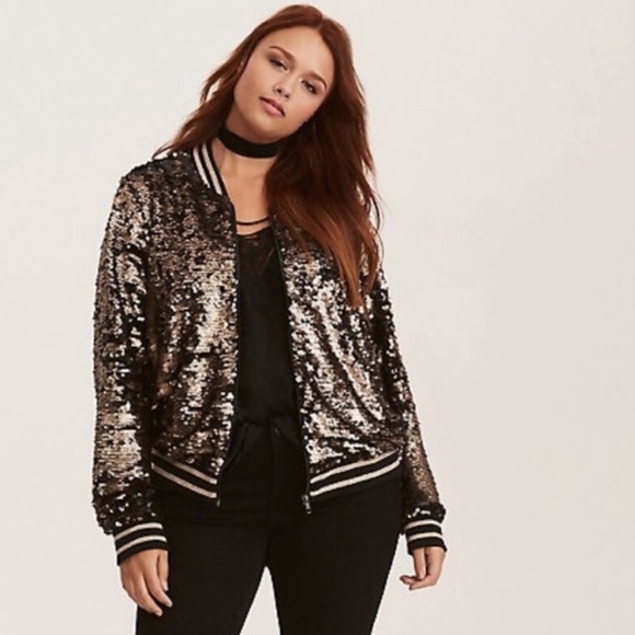 torrid sequin bomber jacket